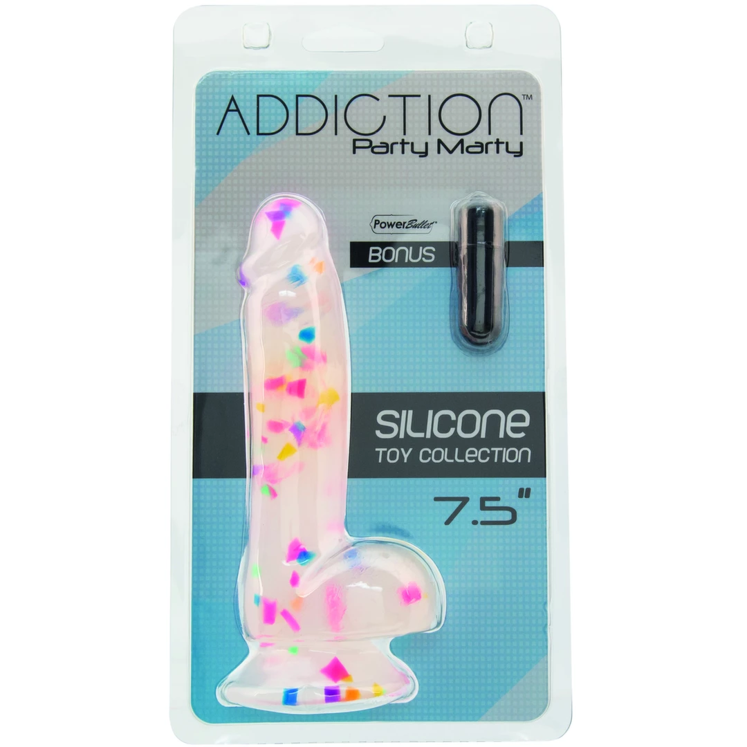 Realistyczne zakrzywione dildo silikonowe do masturbacji wielokolorowe zakrzywione Addiction Party Marty Dong 19 cm Realistyczne zakrzywione dildo silikonowe do masturbacji wielokolorowe zakrzywione Addiction Party Marty Dong 19 cm