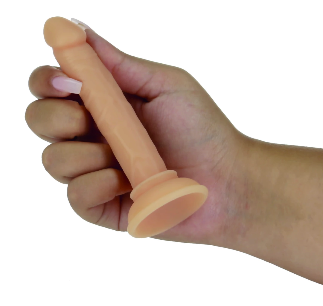Realistyczne dildo silikonowe do masturbacji w kolorze beżowym Addiction Tino Dildo 13 cm
