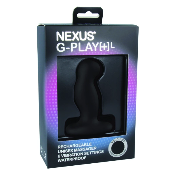 Korek analny wibrujący wykonany z silikonu w kolorze czarnym L Nexus G-Play Plus  Korek analny wibrujący wykonany z silikonu w kolorze czarnym L Nexus G-Play Plus