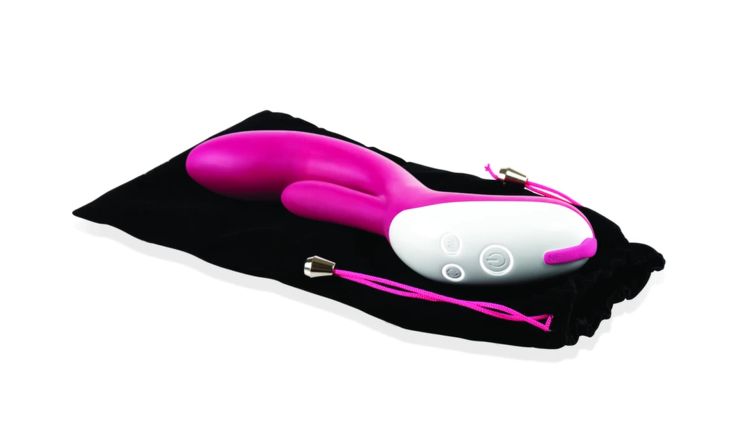 Czerwony zakrzywiony wibrator do masturbacji łechtaczki i punktu G Nexus Femme Bisous