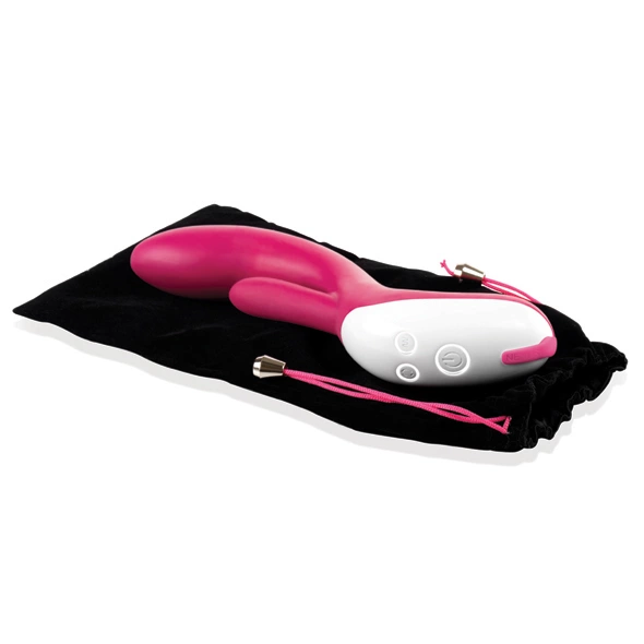 Czerwony zakrzywiony wibrator do masturbacji łechtaczki i punktu G Nexus Femme Bisous