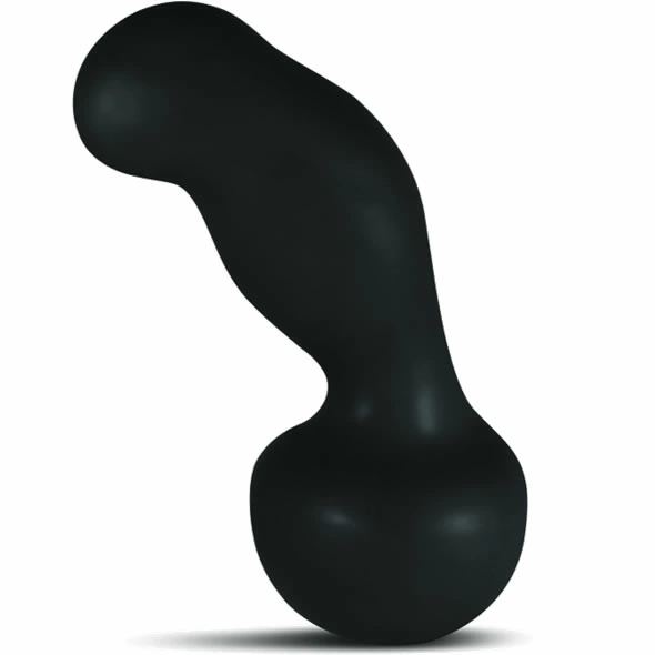 Zakrzywiony masażer prostaty wykonany z czarnego silikonu Nexus Gyro 