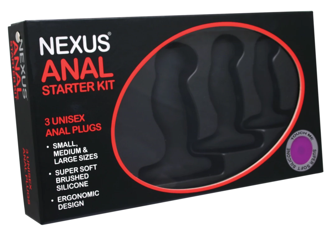 Zestaw korków analnych wykonanych z silikonu w kolorze czarnym Nexus Anal Starter Kit