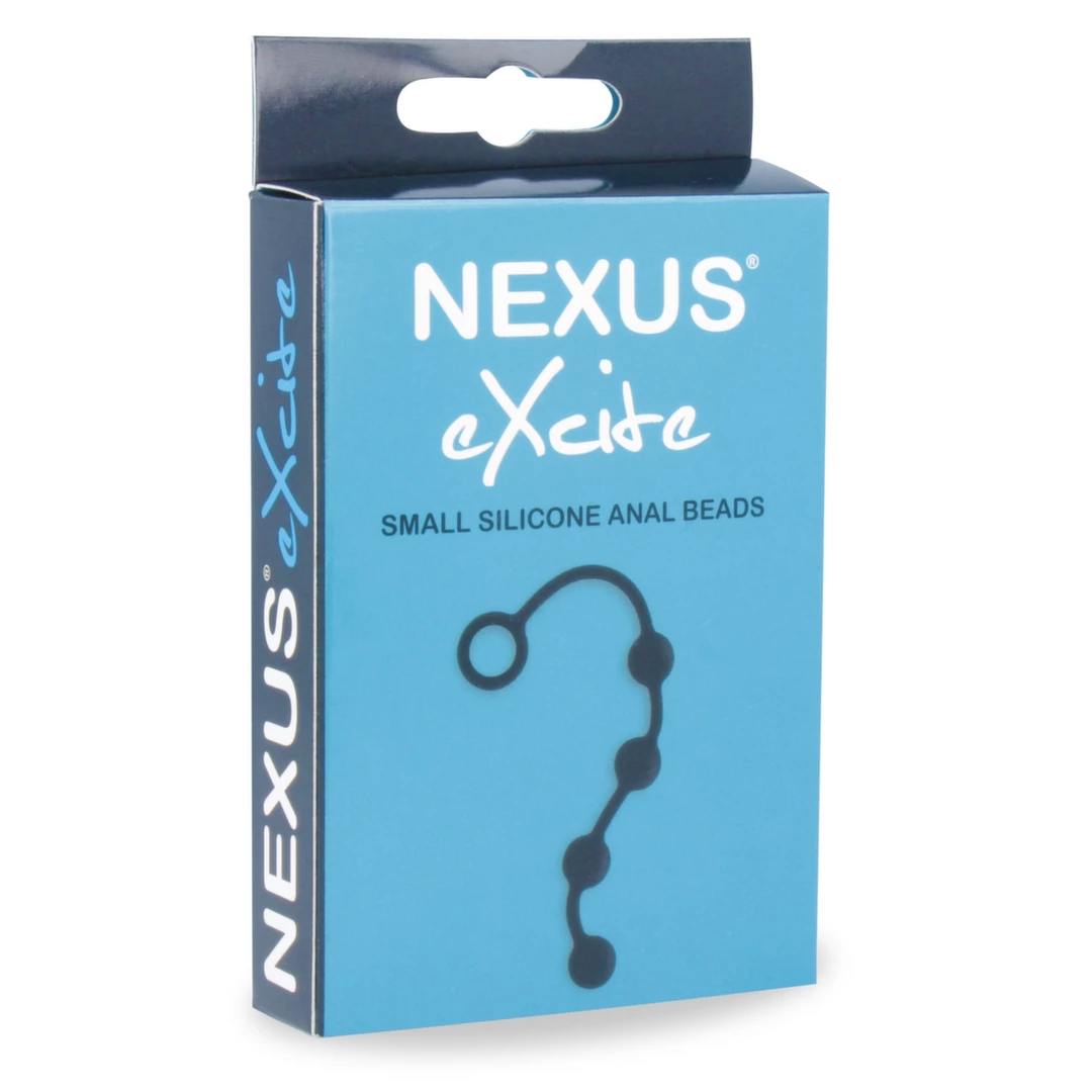 Koraliki analne z czarnego silikonu Nexus Excite Anal Beads Small 24 cm