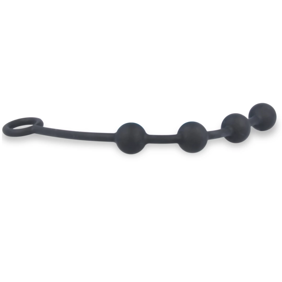 Koraliki analne z czarnego silikonu Nexus Excite Anal Beads Small 24 cm