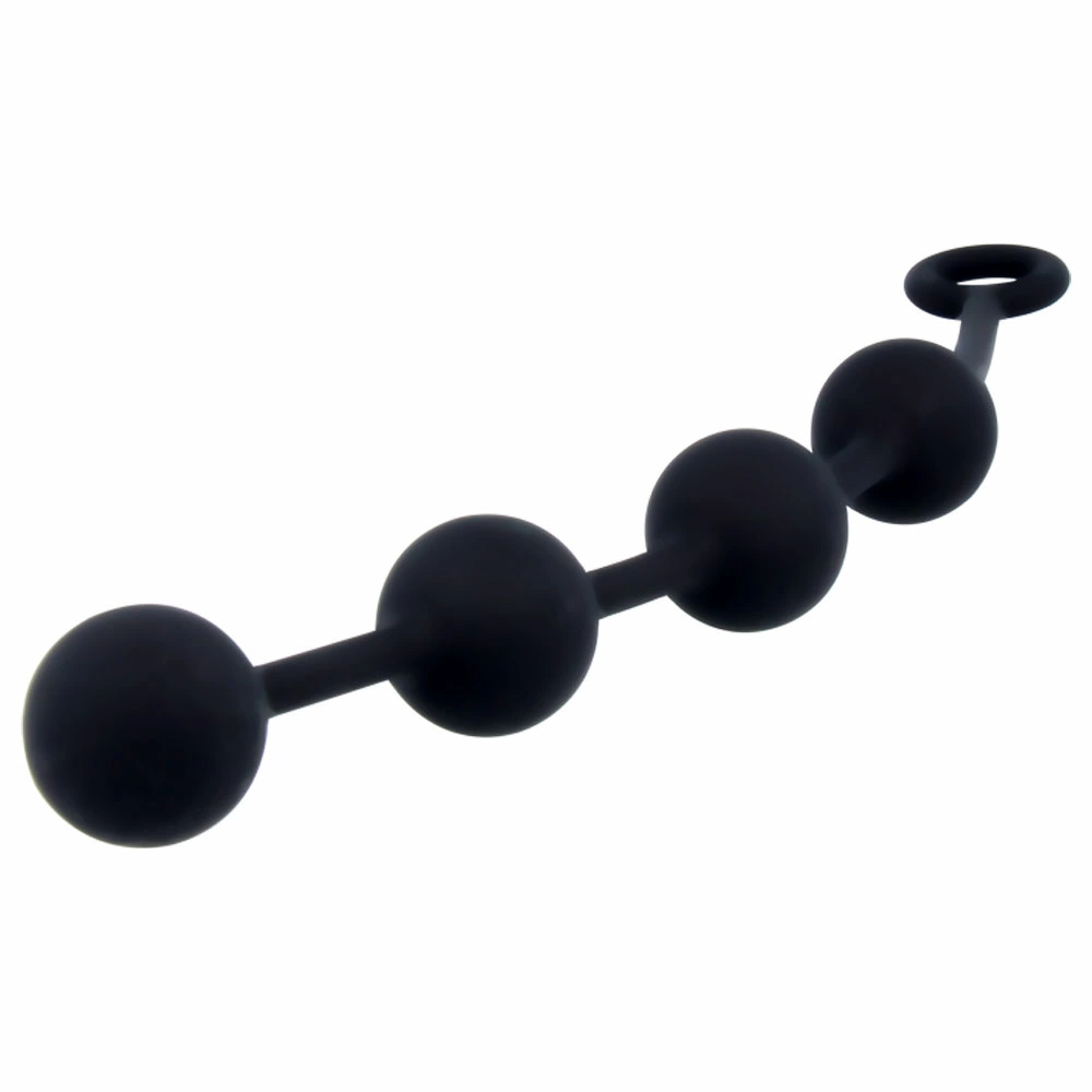 Duże koraliki analne wykonane z silikonu w kolorze czarnym Nexus Excite Anal Beads 