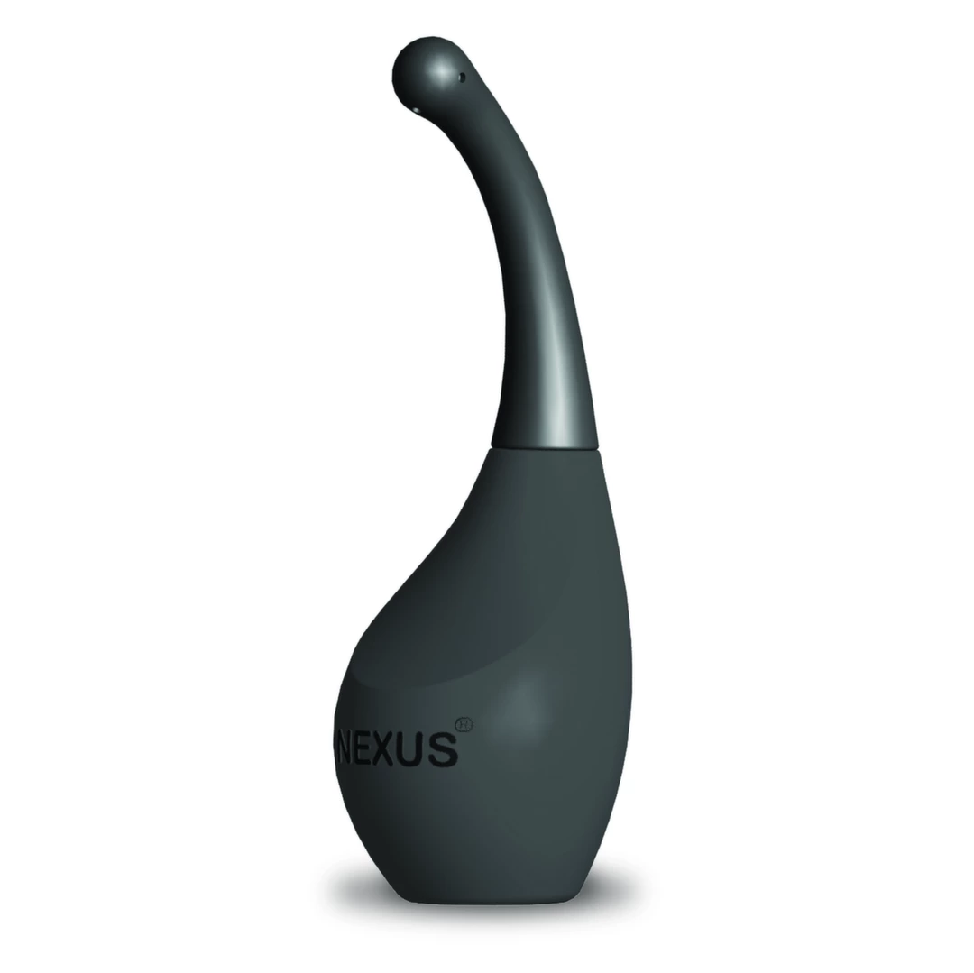 Gruszka analna zakrzywiona wykonana z silikonu w kolorze czarnym Nexus  Douche Pro 330 ml