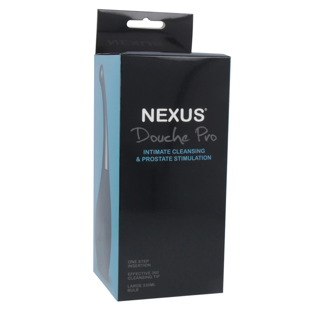 Gruszka analna zakrzywiona wykonana z silikonu w kolorze czarnym Nexus  Douche Pro 330 ml