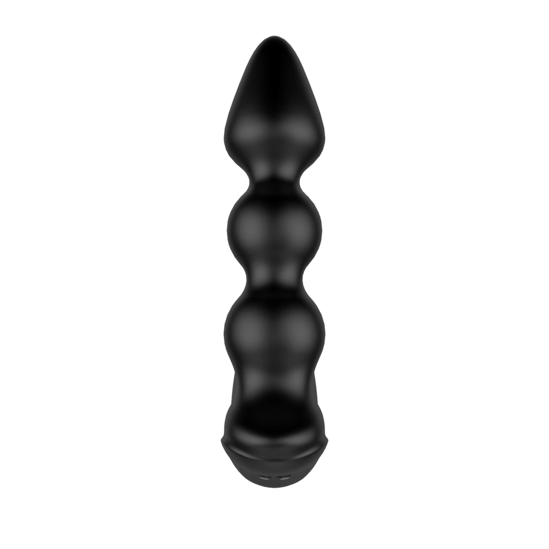 Wibrujący masażer prostaty zakrzywiony z czarnego silikonu z wibracją na łechtaczkę z pilotem zdalnego sterowania Nexus Bendz Prostate