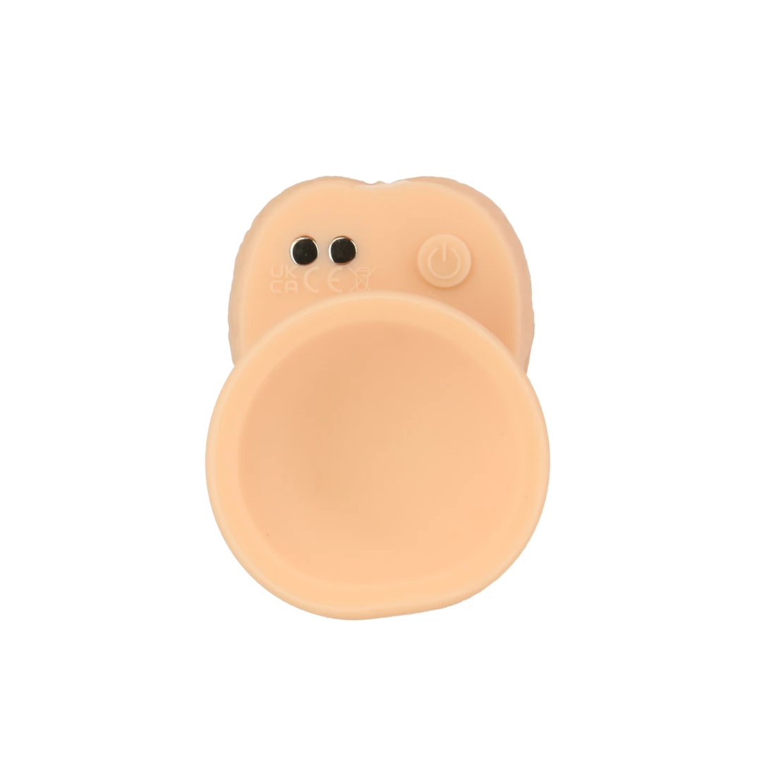 Beżowy realistyczny wibrator silikonowy do masturbacji pochwy Naked Addiction Thrusting Dong