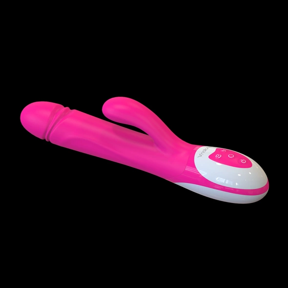 Duży realistyczny wibrator do masturbacji łechtaczki i punktu G w kolorze różowym Nalone Wave