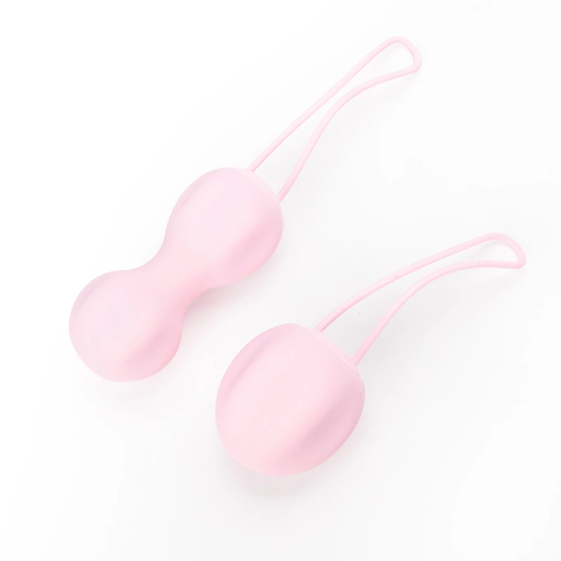 Zestaw kulek gejszy wykonanych z różowego silikonu Nomi Tang IntiMate Kegel 
