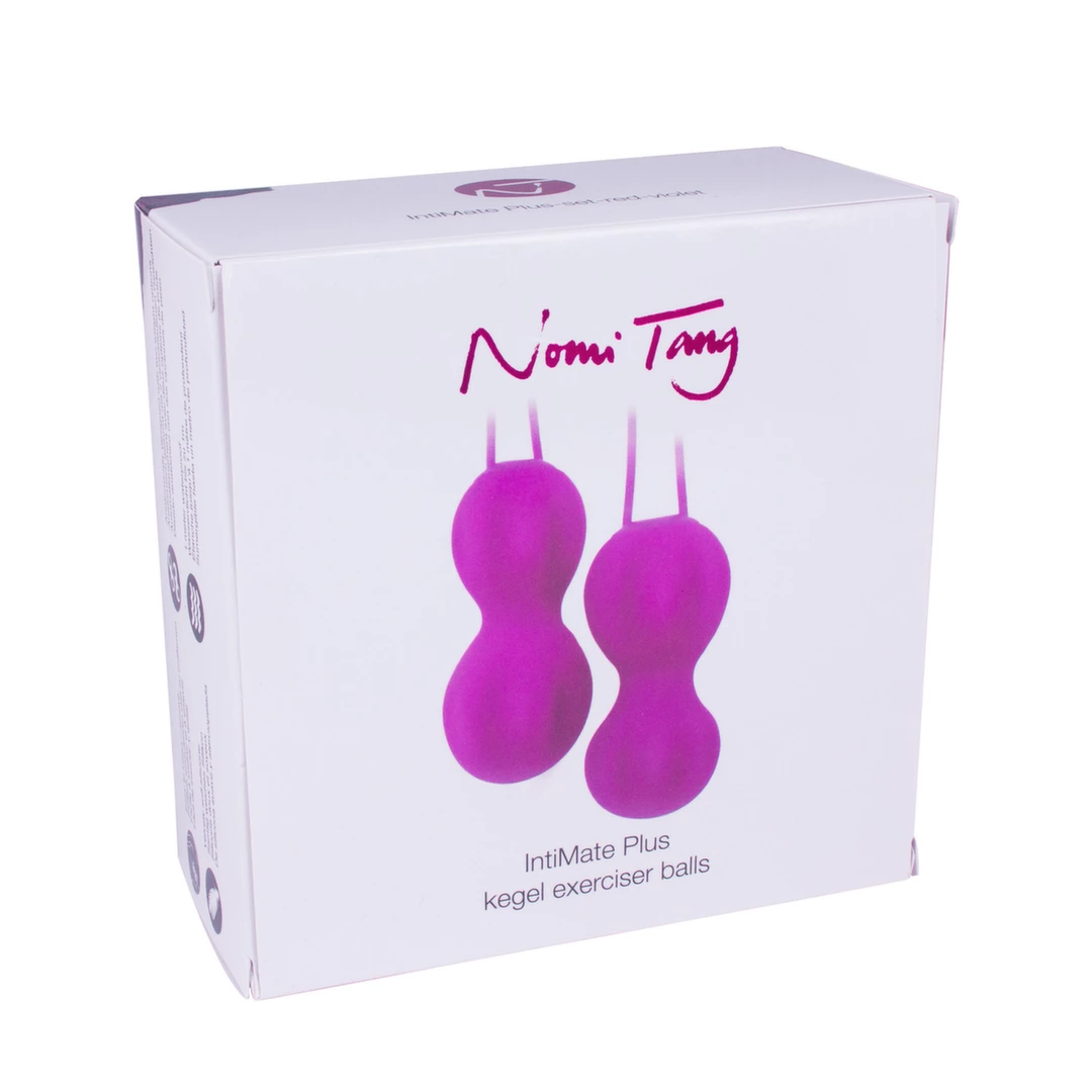 Zestaw dwóch silikonowych podwójnych kulek gejszy w kolorze fuksji Nomi Tang IntiMate Kegel  Zestaw dwóch silikonowych podwójnych kulek gejszy w kolorze fuksji Nomi Tang IntiMate Kegel