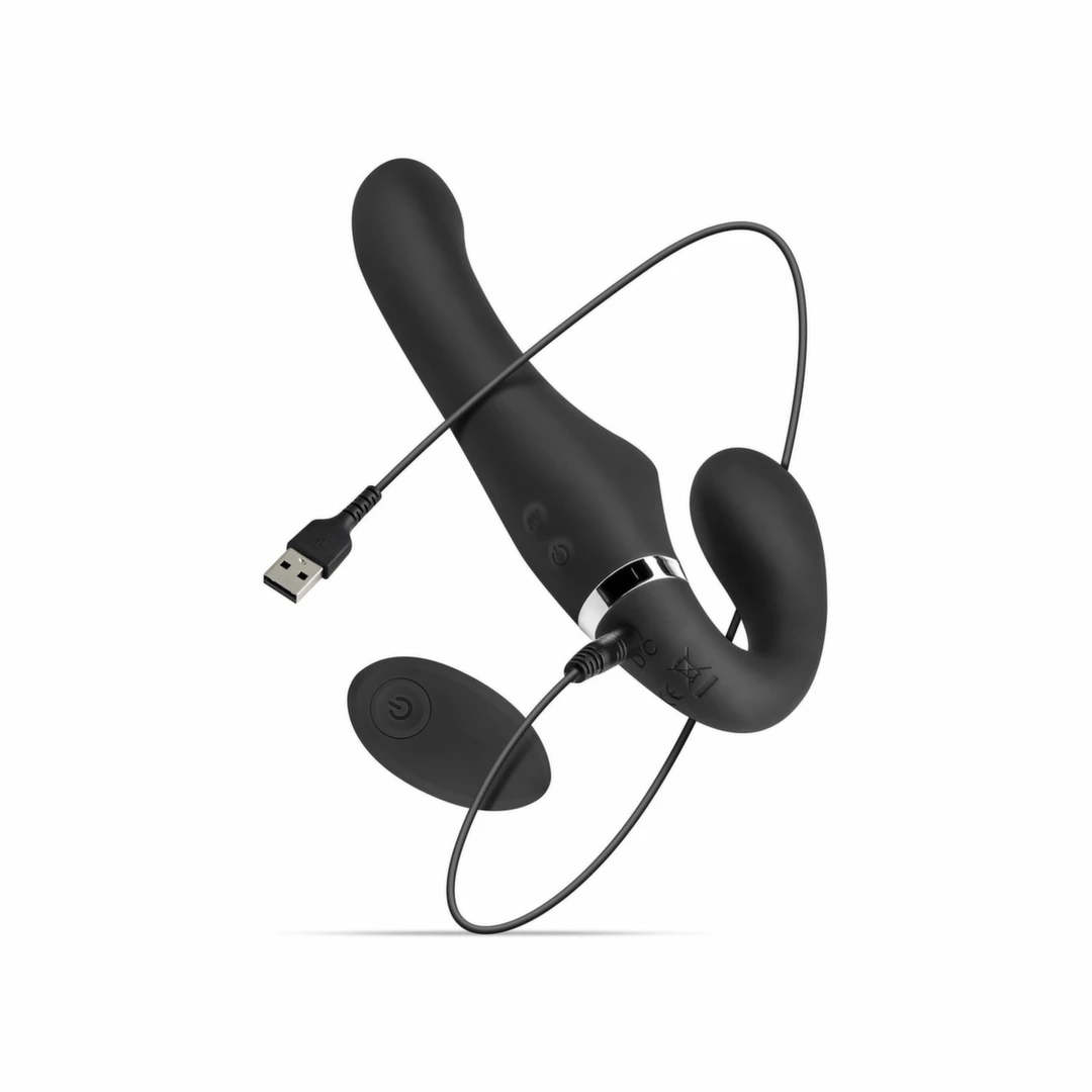NO-PARTS Avery Strapless Vibrator z Pilotem 22 cm Silikonowy