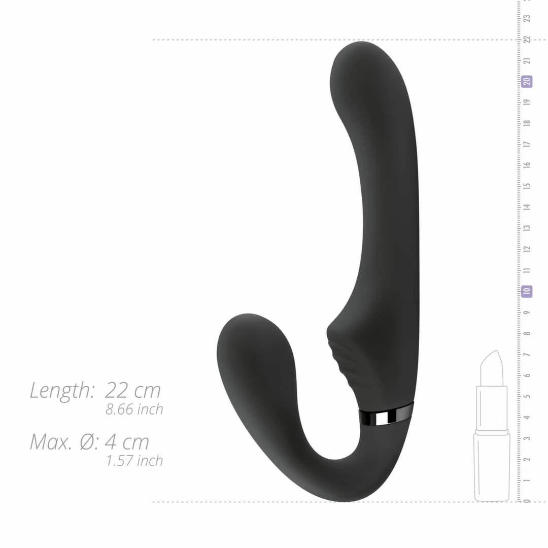NO-PARTS Avery Strapless Vibrator z Pilotem 22 cm Silikonowy