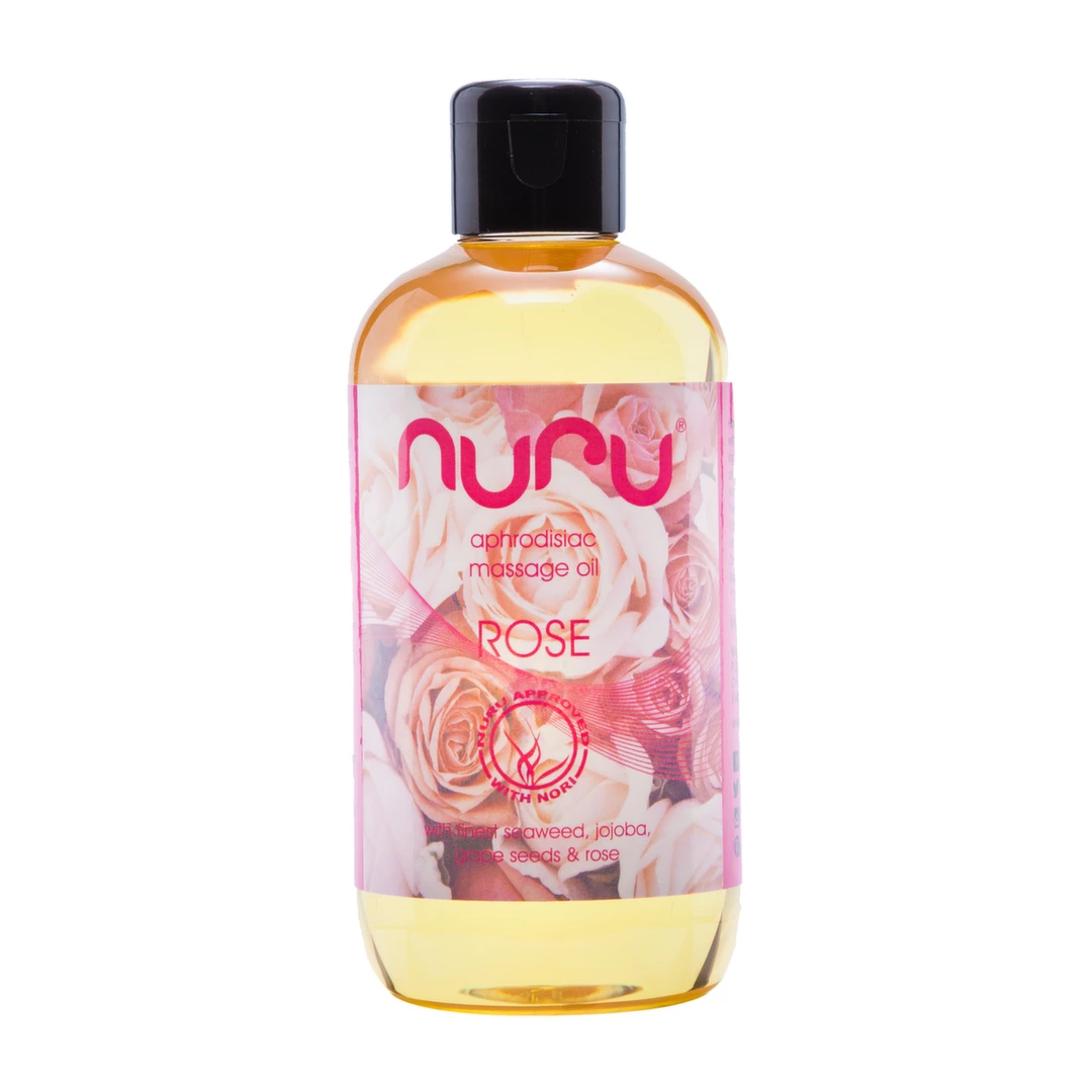 Olejek do masażu o zapachu delikatnych róż Nuru Rose 250 ml