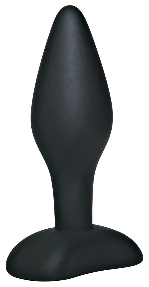 Korek analny mały wykonany z czarnego silikonu Black Velvets 9 cm Korek analny mały wykonany z czarnego silikonu Black Velvets 9 cm