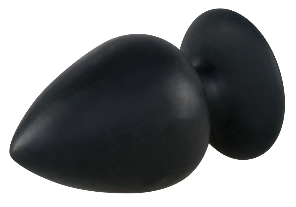 Bardzo duży korek analny wykonany z czarnego silikonu z przyssawką Black Velvets 14 cm Bardzo duży korek analny wykonany z czarnego silikonu z przyssawką Black Velvets 14 cm