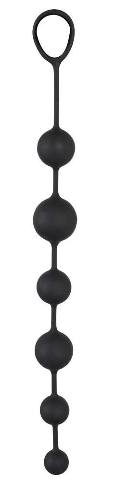 Koraliki analne rozciągliwe z silikonu Black Velvets 40 cm