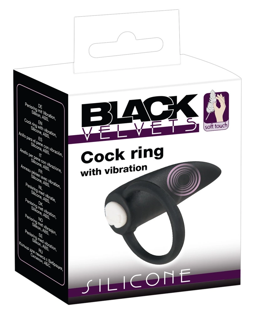 Miniwibrator na palec do stymulacji łechtaczki wykonany z czarnego silikonu Black Velvets