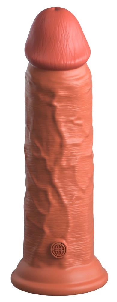 Realistyczny wibrator do masturbacji pochwy wykonany z beżowego silikonu z przyssawką King Cock Elite 20 cm Realistyczny wibrator do masturbacji pochwy wykonany z beżowego silikonu z przyssawką King Cock Elite 20 cm