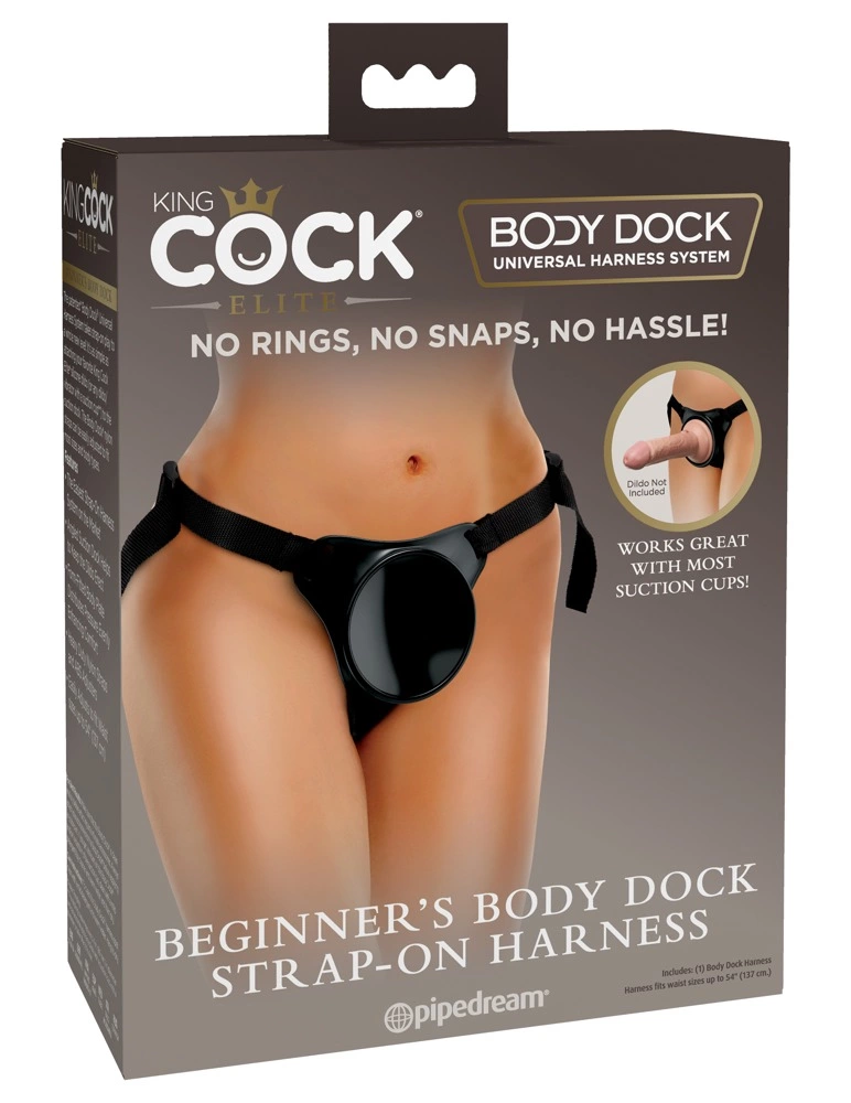 Pasek do straponów i wibratorów w kolorze czarnym King Cock KCE Beginner