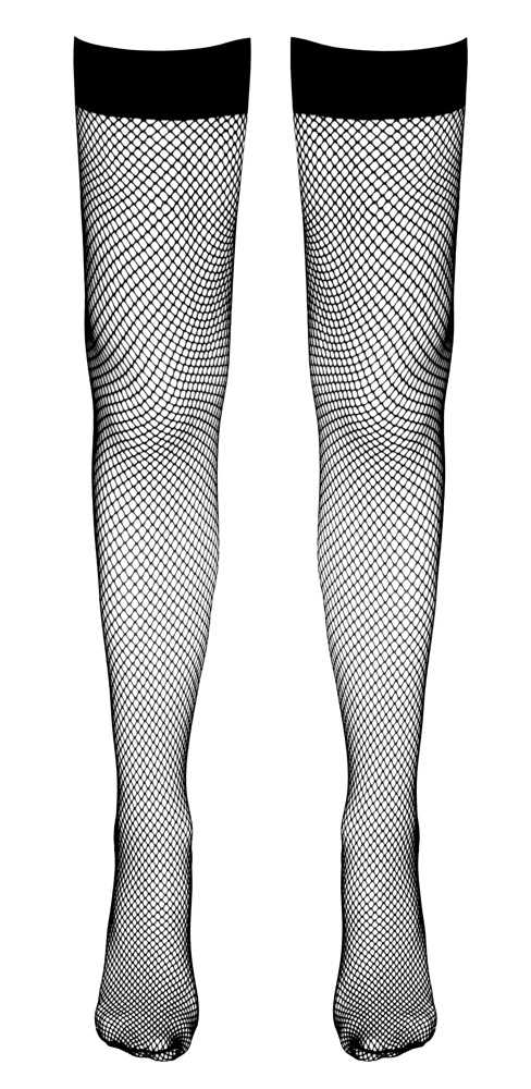 Cottelli LEGWEAR - Seksowne Klasyczne Czarne Pończochy Kabaretki S