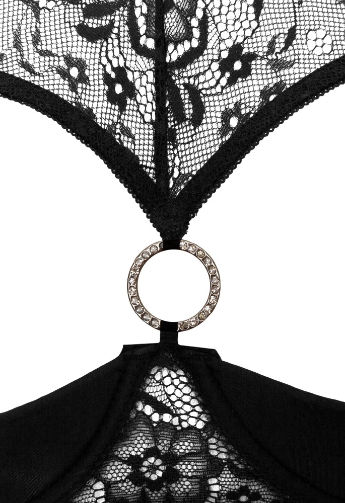 Cottelli Lingerie Komplet Koronkowy 2-cz. Biustonosz 85B/L Otwarte Stringi