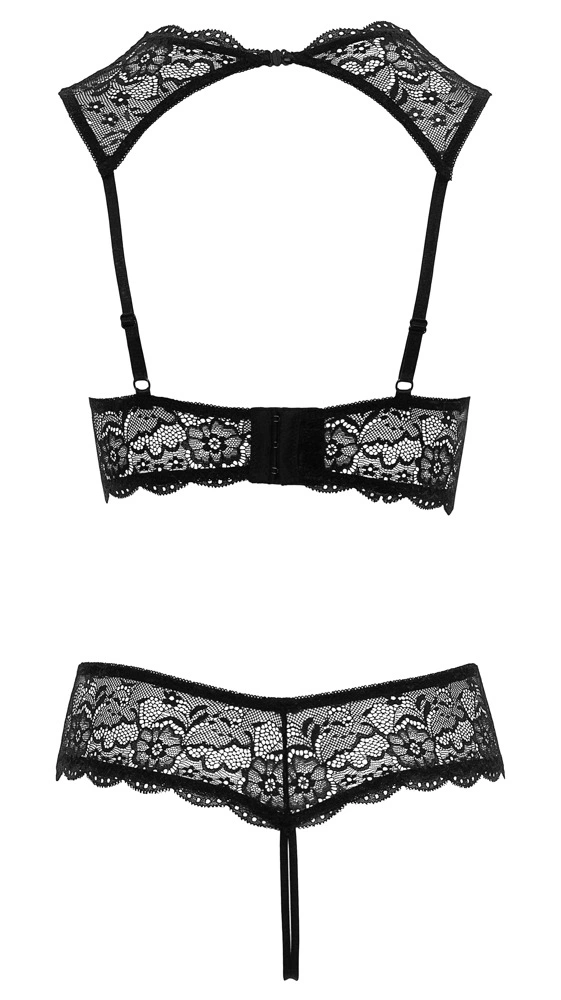 Cottelli Lingerie Komplet Koronkowy 2-cz. Biustonosz 85B/L Otwarte Stringi