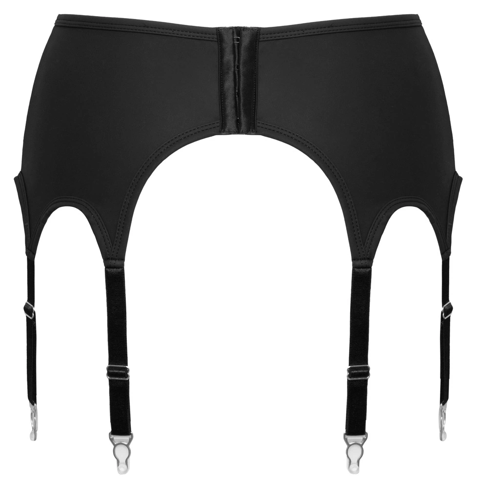 Cottelli Lingerie Pas do Pończoch 8 Szelek Czarny Matowy L