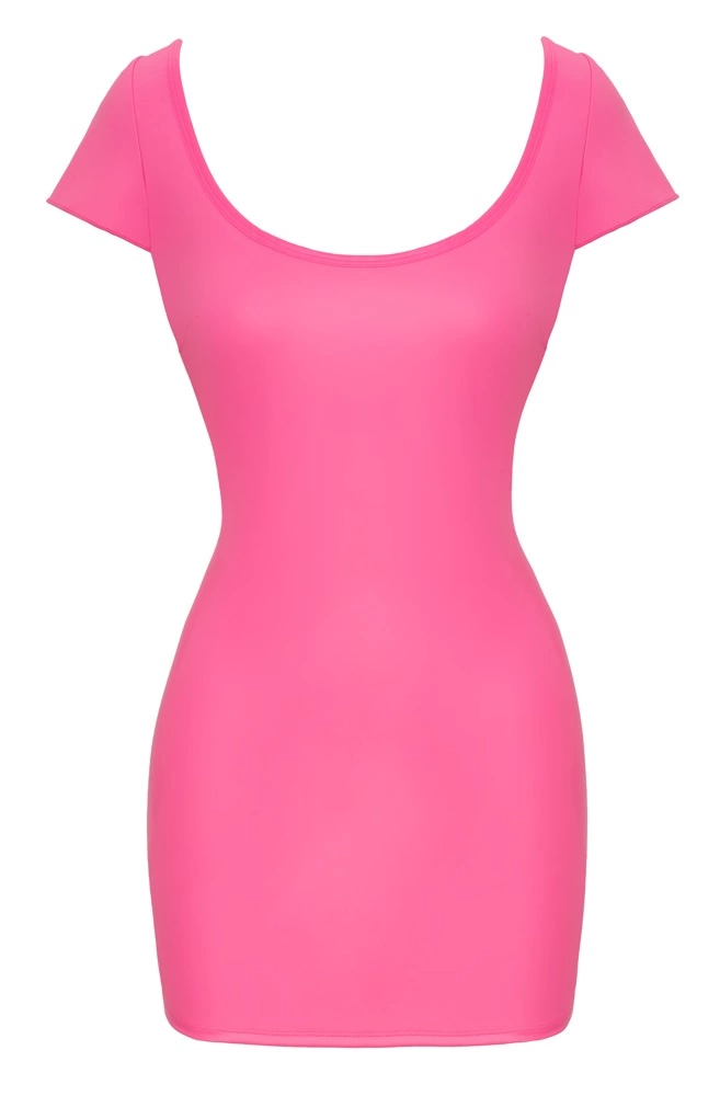 Cottelli PARTY - Seksowna Różowa Mini Sukienka Z Okrągłym Dekoltem XL