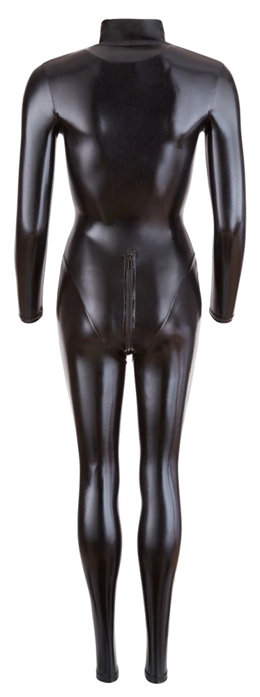 Cottelli PARTY - Seksowny Matowy Długi Kombinezon Z Kołnierzem Czarny L