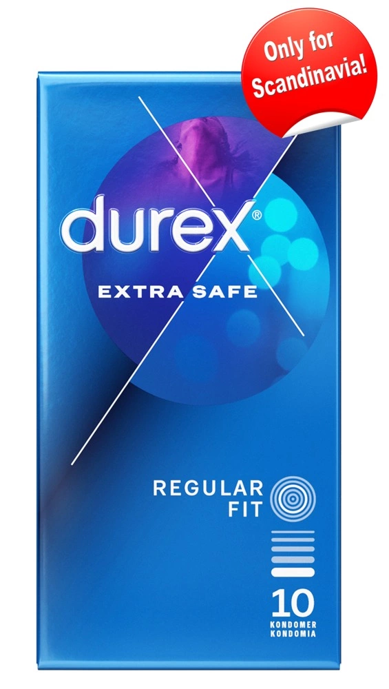 Durex Extra Safe - Prezerwatywy Mocno Nawilżone 10szt