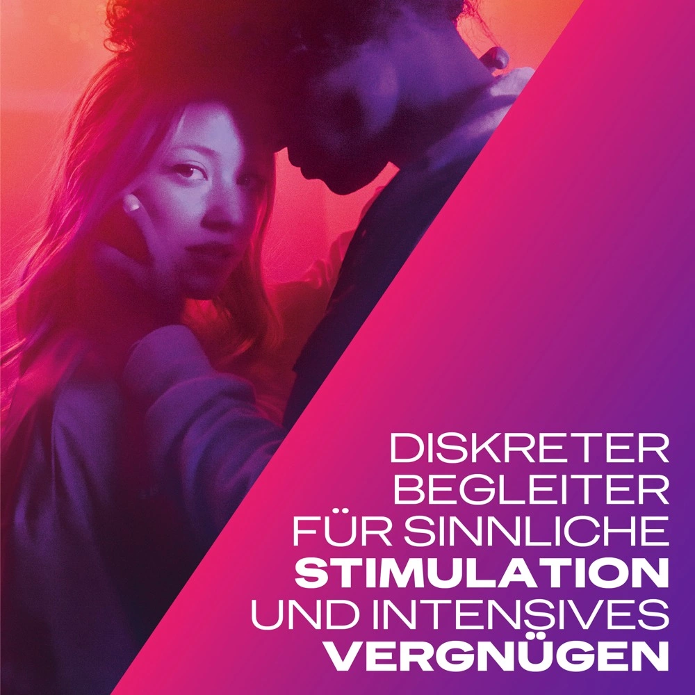 Miniwibrator do masturbacji wykonany z fioletowego silikonu Durex Delight 9 cm