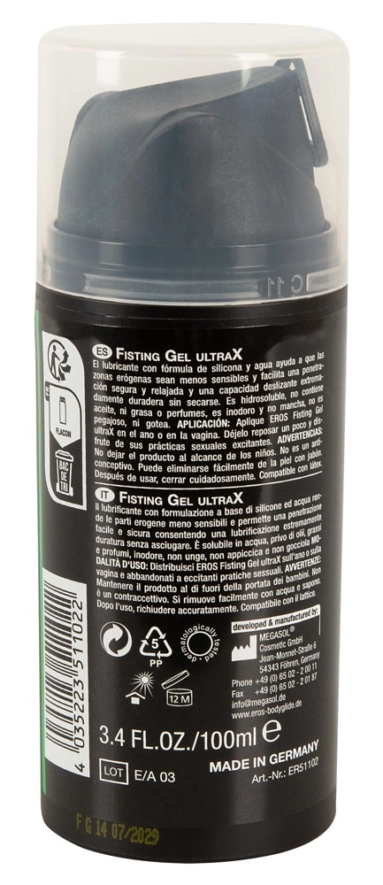 Lubrykant na bazie hybrydy do fistingu EROS UltraX 100 ml