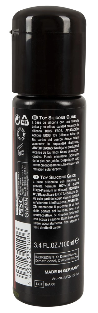 Lubrykant na bazie silikonu do seksu waginalnego EROS Toy Glide 100 ml