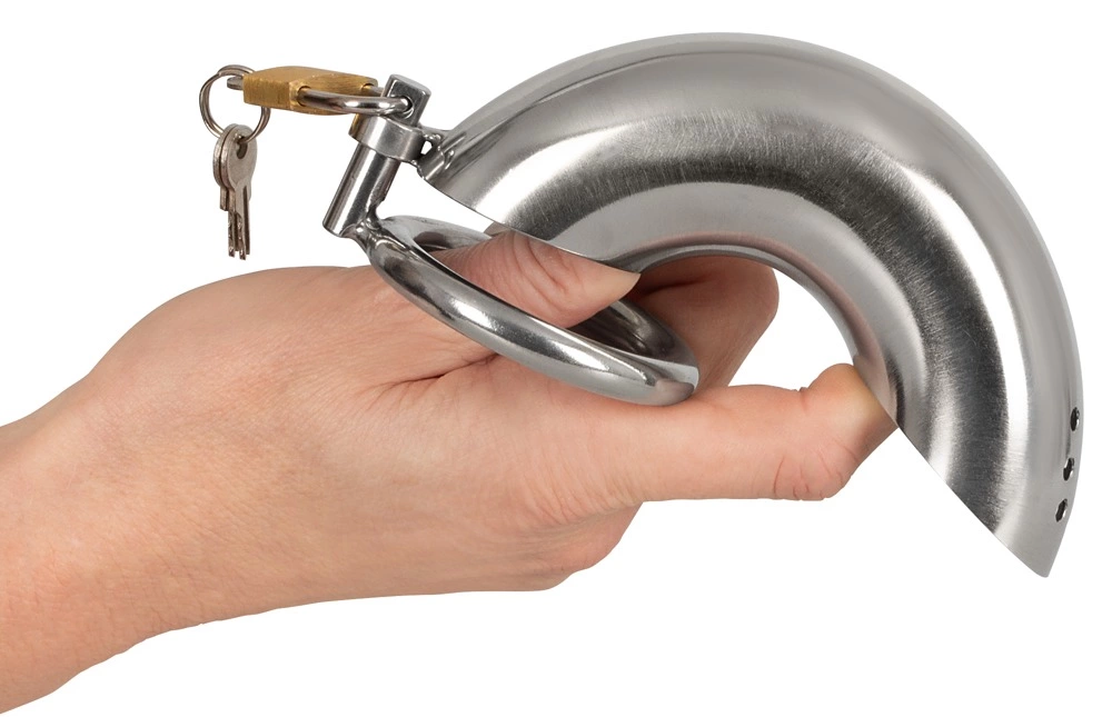 Fetish Collection Chastity Cage I - stalowa klatka z zamkiem, 13,5 cm