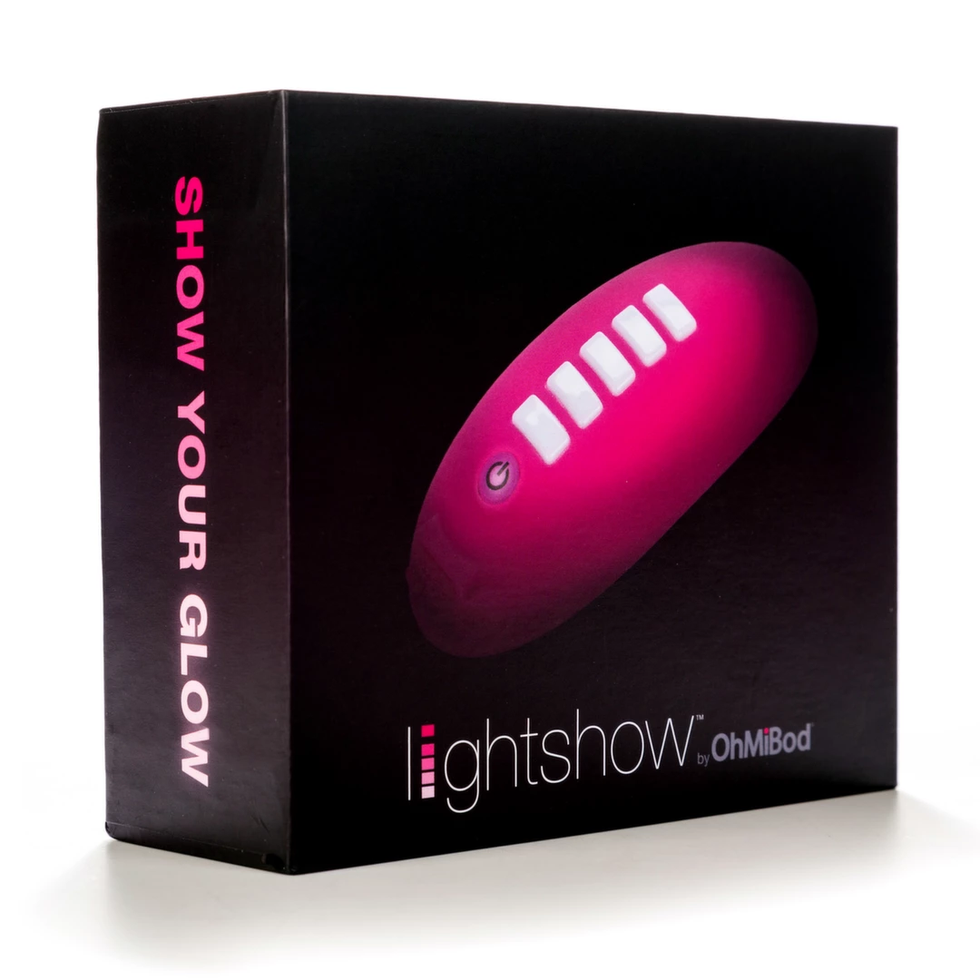 Różowy silikonowy wibrator muzyczny do łechtaczki ze sterowaniem z telefonu OhMiBod Lightshow