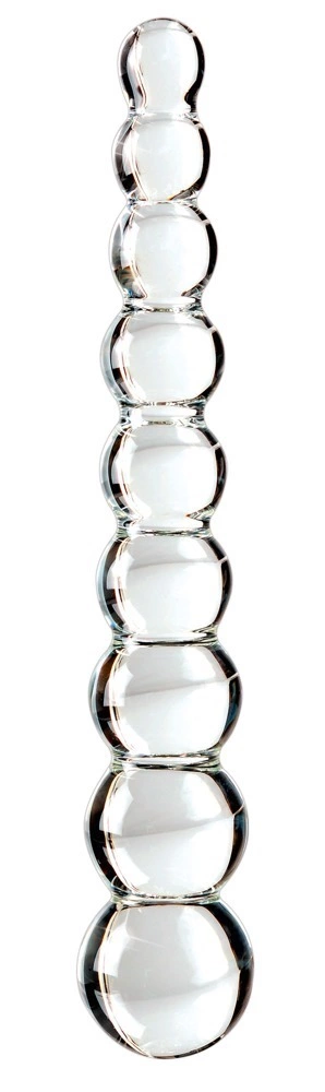 Szklane przezroczyste koraliki analne kulki Icicles 23 cm