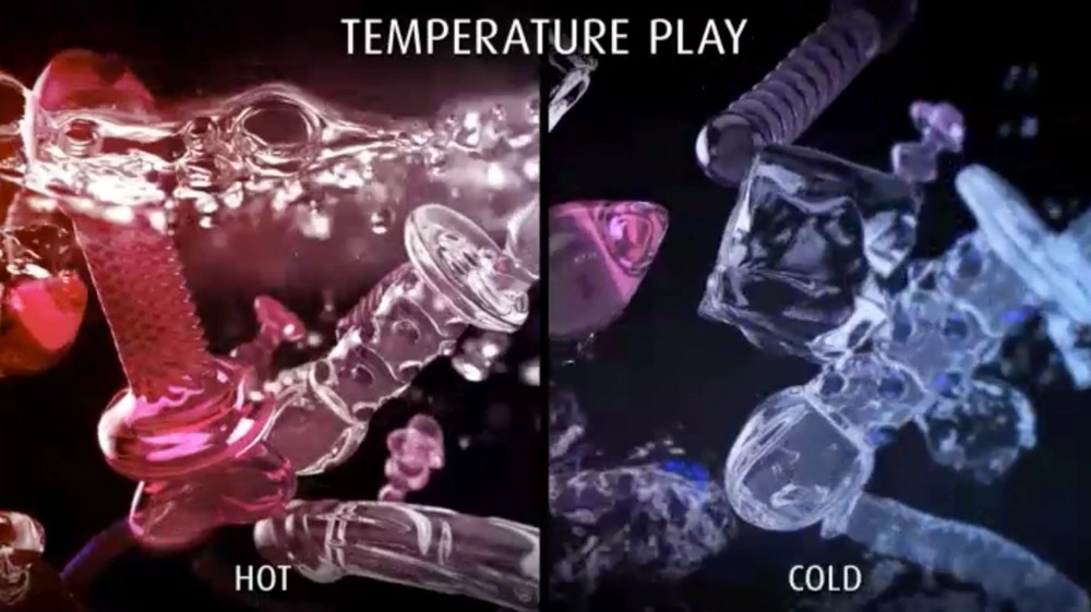 Korek analny do masażu wykonany z czarnego szkła w kształcie stożka Icicles 9 cm