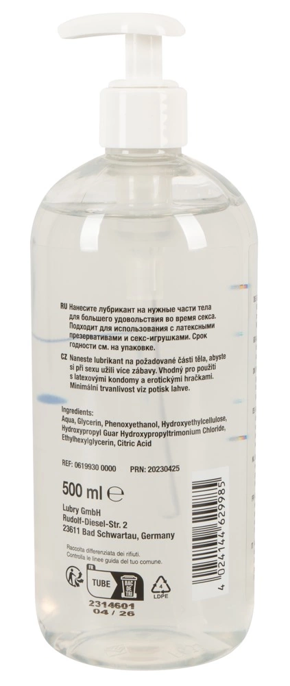 Lubrykant nawilżający na bazie wody Just Glide 500 ml