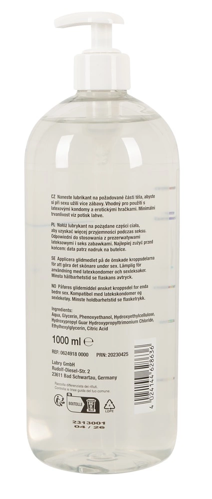 Analny lubrykant nawilżający na bazie wody Just Glide 1000 ml