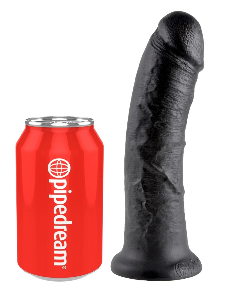 Realistyczne zakrzywione dildo silikonowe do masturbacji w kolorze czarnym z przyssawką King Cock Black Realistyczne zakrzywione dildo silikonowe do masturbacji w kolorze czarnym z przyssawką King Cock Black