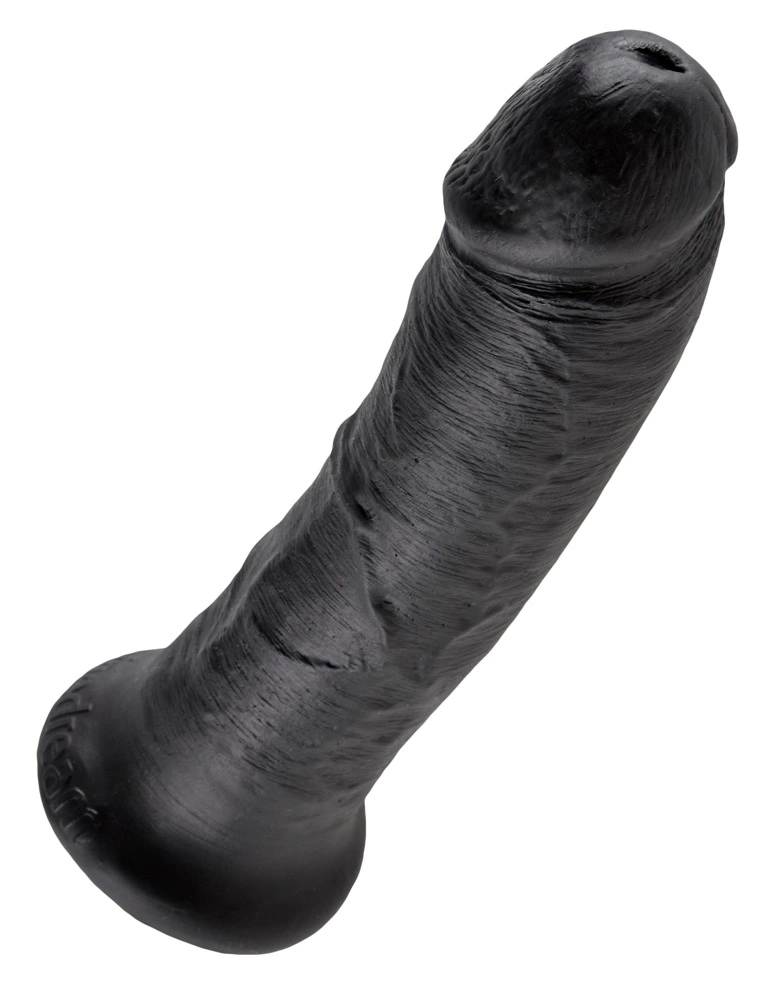 Realistyczne zakrzywione dildo silikonowe do masturbacji w kolorze czarnym z przyssawką King Cock Black Realistyczne zakrzywione dildo silikonowe do masturbacji w kolorze czarnym z przyssawką King Cock Black