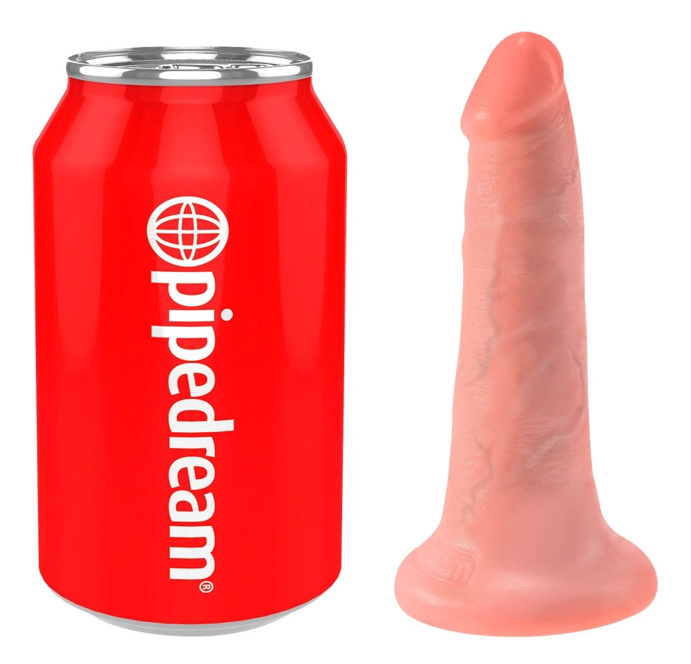 Realistyczne dildo silikonowe do masturbacji w kolorze beżowym z przyssawką King Cock Flesh Realistyczne dildo silikonowe do masturbacji w kolorze beżowym z przyssawką King Cock Flesh