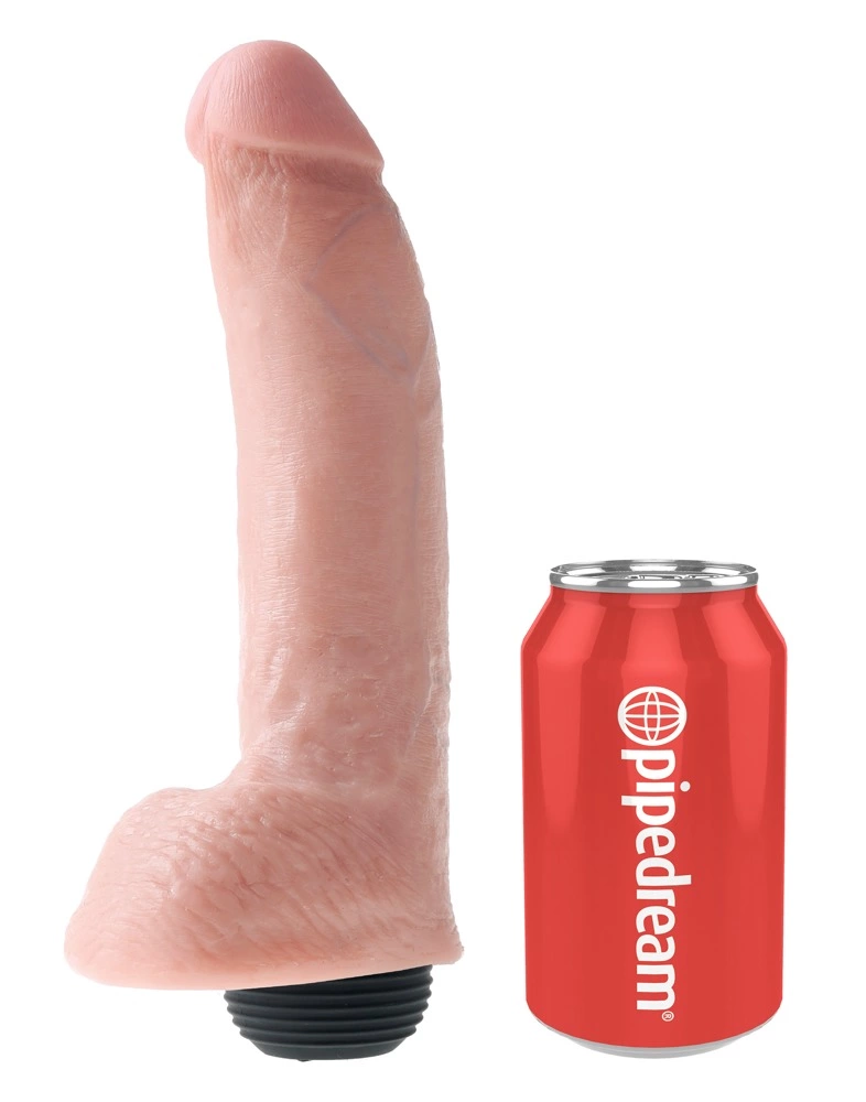 Realistyczne dildo silikonowe do masturbacji w kolorze beżowym z wytryskiem King Cock Squirting Cock with Bal Realistyczne dildo silikonowe do masturbacji w kolorze beżowym z wytryskiem King Cock Squirting Cock with Bal