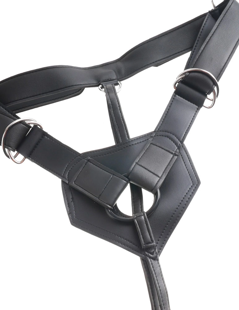 Realistyczny strapon do masturbacji waginy w kolorze beżowym i czarnym King Cock KC Strap On 23 cm Realistyczny strapon do masturbacji waginy w kolorze beżowym i czarnym King Cock KC Strap On 23 cm