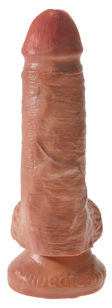 Realistyczne dildo silikonowe do masturbacji w kolorze beżowym z przyssawką King Cock Balls Tan Realistyczne dildo silikonowe do masturbacji w kolorze beżowym z przyssawką King Cock Balls Tan