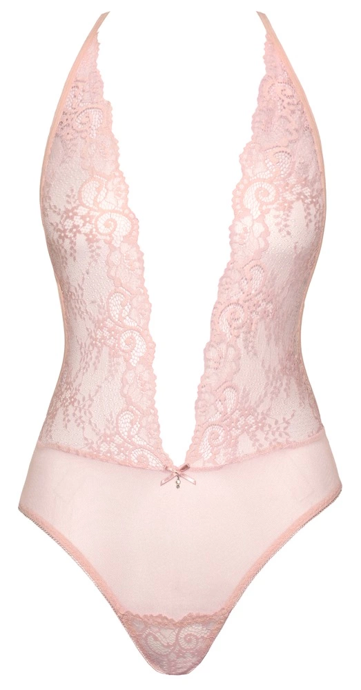 Kissable - Seksowne Koronkowe Body Różowe S/M