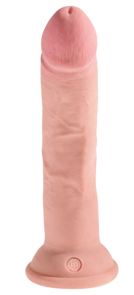 Realistyczne zakrzywione dildo silikonowe do masturbacji w kolorze cielistym z przyssawką King Cock KCP 8  Realistyczne zakrzywione dildo silikonowe do masturbacji w kolorze cielistym z przyssawką King Cock KCP 8
